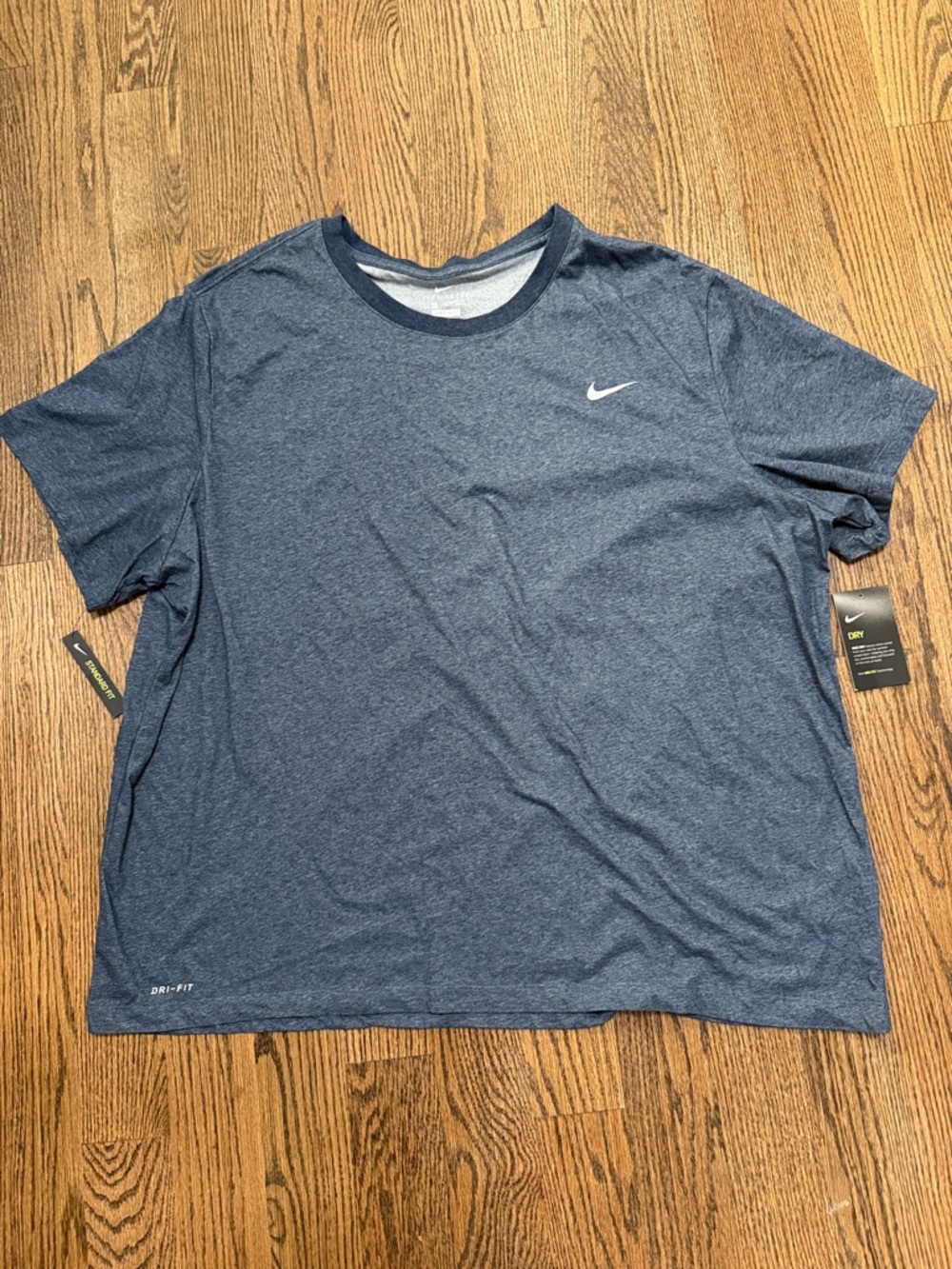 Nike Navy Heather Short-Sleeve Dri-FIT Tee
